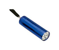 Pronett XJ4938 Svítilna hliník 9 LED, UV stříbrná