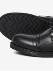 Jack&Jones Černé pánské kožené zimní kotníkové boty Jack & Jones Shaun 44
