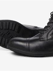 Jack&Jones Černé pánské kožené zimní kotníkové boty Jack & Jones Holland 44