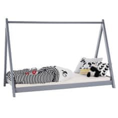 ATAN Montessori postel GROSI - šedá, borovicové dřevo