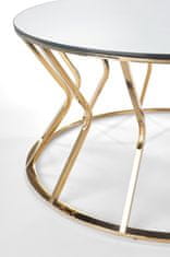 ATAN Odkládací stolek AFINA - sklo/zlatý kov