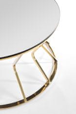ATAN Odkládací stolek AFINA - sklo/zlatý kov