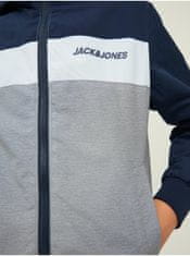 Jack&Jones Šedo-tmavě modrá klučičí bunda Jack & Jones Rush 164
