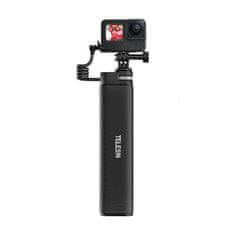 TELESIN Power Grip Selfie tyč s power bankou 10000mAh, černá