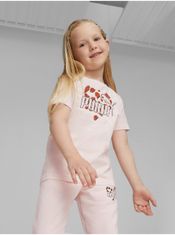 Puma Světle růžové holčičí tričko Puma ESS 98
