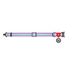 WAUDOG obojek nylonový Glow fialový Fastex QR (33-49cm/2,5cm) 
