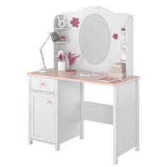 Veneti Nástavec se zrcadlem LALI - bílý / růžový