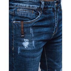Dstreet Pánské džínové kalhoty s dírami FIKA modré ux4021 s28