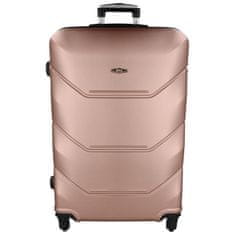 RGL Cestovní plastový kufr Sonrado vel. XL, růžově zlatý