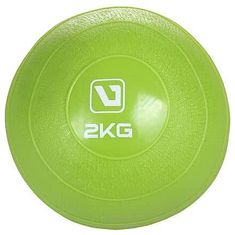 LiveUp Weight ball míč na cvičení zelená Hmotnost: 2 kg