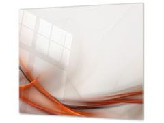 Glasdekor Ochranná deska abstrakt oranžová vlna - Lepení na zeď: Bez lepení na zeď