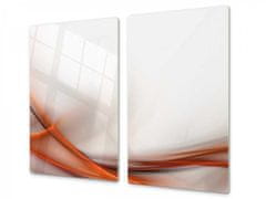 Glasdekor Ochranná deska abstrakt oranžová vlna - Lepení na zeď: Bez lepení na zeď