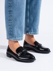 Amiatex Komfortní dámské polobotky černé bez podpatku + Ponožky Gatta Calzino Strech, černé, 40