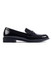 Amiatex Komfortní dámské polobotky černé bez podpatku + Ponožky Gatta Calzino Strech, černé, 40