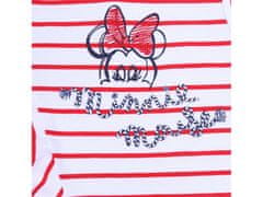 sarcia.eu MINNIE Disney bílé volánové šaty s červenými proužky 24m- 86 cm