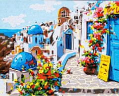 Astra Malování podle čísel: Kouzelné Santorini, plátno na rámu 50x40 cm