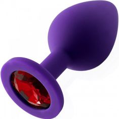 Sensual Anální kolík silikonový s krystalem 10 cm fialová