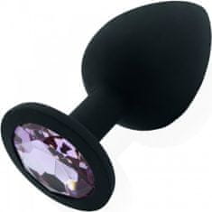Sensual Anální kolík silikonový s krystalem 10 cm černá