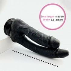 Sensual Dildo s přísavkou 20 cm dvojité černá