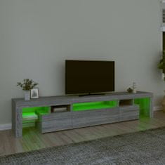 Vidaxl TV skříňka s LED osvětlením šedá sonoma 215x36,5x40 cm