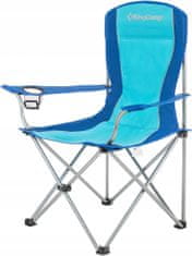 KING CAMP Modrá skládací kempingová rybářská židle