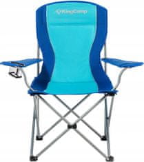 KING CAMP Modrá skládací kempingová rybářská židle
