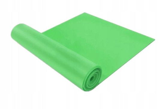 Gymnastická gumová páska zelená 1,5 m/15 cm