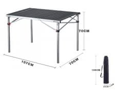 KING CAMP Skládací kempingový stůl pro 4-6 osob 100 x 70 cm