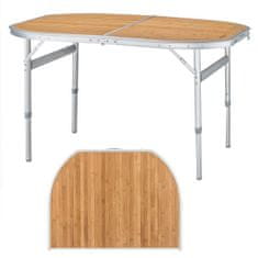 KING CAMP Camping Table Bamboo 120 x 80 cm