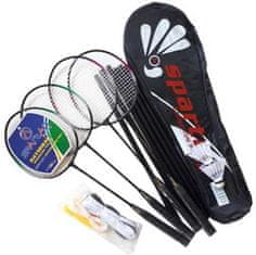 Badmintonová sada se sítí SPARTAN Pro pro 4 hráče