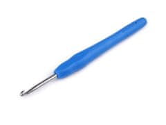 Kraftika 1ks (4 mm) modrá háček na háčkování se silikonovou rukojetí