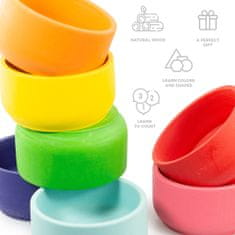 Ulanik Dřevěná hračka "Colourful bowls"