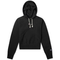 Champion Mikina černá 158 - 162 cm/XS Reverse Weave Cropped Small Script Logo Hooded Sweatshirt
