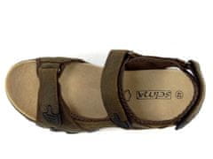 Selma sandál kožený hnědý MR 74305, velikost 44