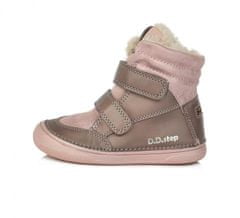 D-D-step dětská zimní obuv W078 758E Bronze 37