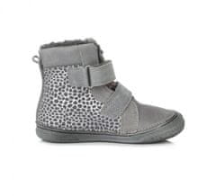 D-D-step dětská zimní obuv W078 blikající 238AM dark grey 29