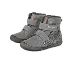 D-D-step dětská zimní obuv W078 blikající 238AM dark grey 29