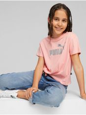 Puma Světle růžové holčičí tričko Puma ESS+ 104