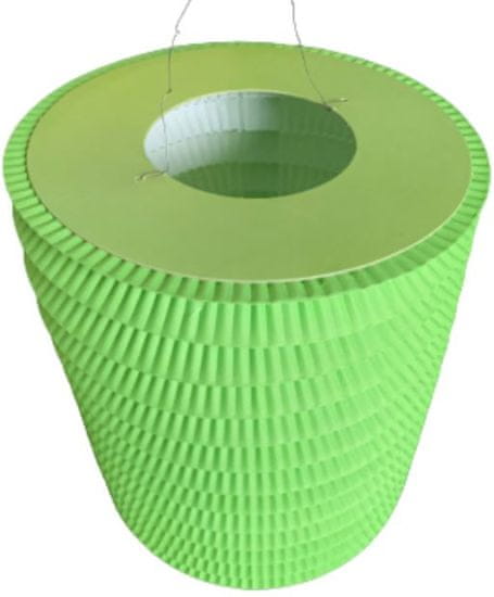 levnelampiony.eu Zelený závěsný lampion roztahovací průměr 16 cm