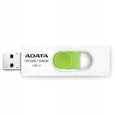Adata Pendrive UV320 USB 3.1 64 GB bílý/zelený