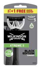 Wilkinson Sword 7008722W Xtreme 3 Black Edition holící strojek (3 + 1 ks)