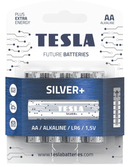 Tesla Batteries 1099137005 SILVER Alkaline baterie AA (LR06, tužková, blister) 4 ks