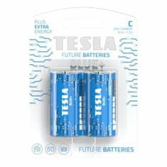 Tesla Batteries BLUE+ zinko-uhliková baterie - malý monočlánek C, 2ks
