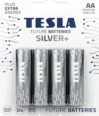 Tesla Batteries AA SILVER+ BLISTER FOIL / 4pcs 1,5 Alkaline
