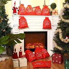 VIVVA® Textilní vánoční tašky s vánočním motivem, elegantní dárkové tašky s nápisem "Merry Christmas" 3ks | XMASBAGS
