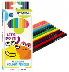 STARPAK Pevné pastelky 12 barev