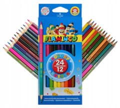Flamingo Oboustranné tužky Olo 24 barev