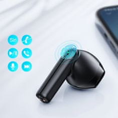 shumee Bezdrátová sluchátka TWS ENC Vodotěsná IPX4 Bluetooth 5.3 černá
