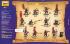 Zvezda figurky samurajská pěchota XVI-XVII A. D., Wargames (AoB) figurky 8017, 1/72