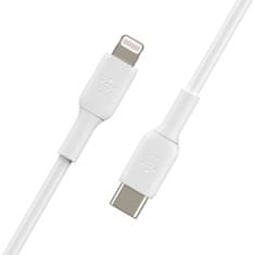 Belkin BoostCharge Lightning - USB-C kabel 1m, bílý Bílá 1 metr